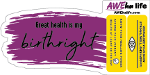 great health is my birthright label